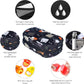 Serfeymi Weekly Travel Pill Organizer 2 Times A Day AM PM Upgraded Rainbow Pill Box 7 Day with Portable Zipper Canvas Pill Case, Medicine Organizer for Pills, Vitamins, Fish Oils - Black 02