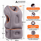 Modern Advantage Inflatable Travel Pillow for Airplanes with Adjustable Extra Bottom, Support Head & Chin to Avoid Neck & Shoulder Pain, for Travelling, Office Napping with Eye Mask & Earplug (Grey)