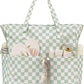 LEDAOU Large Beach Tote Bag Women Waterproof Sandproof Zipper Beach Tote Bag for Pool Gym Grocery Travel with Wet Pocket - Roamly