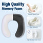 Neck Pillow for Traveling, Travel Pillows for Airplanes,100% Pure Memory Foam Travel Neck Pillow, Adjustable Flight Pillow, Portable Plane Accessories with Eye Mask, Earplugs, Carry Bag