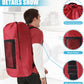 Portable Laundry Bag Backpack with Adjustable Straps, Drawstring Closure & Mesh Pocket - Perfect for College, Apartments, Camping (Red)
