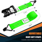 6 Pack 2 inch Ratchet Straps Heavy Duty J Hook 2 in x 15ft with Strong Ratcheting, Cargo Load Tie Down Strap 2200lbs Working Load for Trucks Green