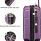 KYME Hardside Expandable Carry On Luggage 22x14x9 Airline Approved with TSA Lock Hardshell Carry On Suitcase with Wheels Small Travel Rolling 20 Inch Luggage with Cup Holder for Women Dark Purple