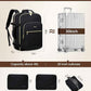 LOVEVOOK Travel Backpack for Women & Men 40L,Airline Approved Carry On Backpack Travel Essentials,TSA Carry on Luggage,Waterproof Personal Item Travel Bag,Suitcase with 3 Packing Cubes,Black-Black