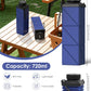 Collapsible Water Bottles, 2nd Generation Leakproof BPA-Free Travel Water Bottle 24.3oz(720ml),Lightweight Reusable Water bottle, Portable for Travel Cycling Gym Camping Sports,DarkBlue