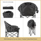 ARROWHEAD OUTDOOR Oversized Heavy-Duty Club Folding Camping Chair with Pocket, Cup Holder, Portable, Padded, Moon, Round, Saucer, Supports 330lbs, Carrying Bag