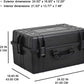 MEIJIA All Weather Waterproof Hard Camera Case,Hard Case with Customizable Fit Foam,Fit Use of Drones,Camera,Equipments,Pistols,Elegant Black (Black, 24.01"x16.92"X12.2")