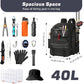 MoKo Fishing Backpack Bag, Large 40L Tackle Backpack with Rod Holders & Bait Binder Storage Fishing Gear and Equipment for Hiking Camping, Gifts for Men Father, Black