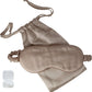 Mulberry Soft Silk Eye Mask for Sleeping with Ear Plugs & Luxury Bag - Cooling Night Eye Covers Face Mask for Women - Blindfold Travel Eye Mask Blocking Out Light - Champagne