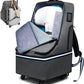 Rolling Car Seat Travel Bag, Padded Carseat Travel Backpack for Airplane,Large Durable Travel Bag with 4 Wheels,Adjustable Shoulder Strap and Waterproof Base Dark Grey