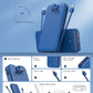 Portable Charger with Built in Cable and AC Wall Plug, USB C Power Bank 12000mAh 22.5W Super Fast Charging, Lightweight Portable Phone Charger Travel Battery Pack for iPhone, Samsung, Tablets (Navy)