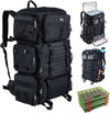 Goture Fishing Backpack with Cooler, 72L 600D Tackle Backpack Included 4 3700 Tackle Boxes, Dry & Wet Split Compartment, Large Fishing Tackle Bag with Rod Holders,Rain Cover for Travel Camping Hiking