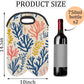 Neoprene Wine Tote, Bottle Carrier Gag Insulating Neoprene Thicker, Insulated Wine Bag for Travel Holds Two Bottles, Bottle Carrier Bags Protect the Bottles, Colorful Coral