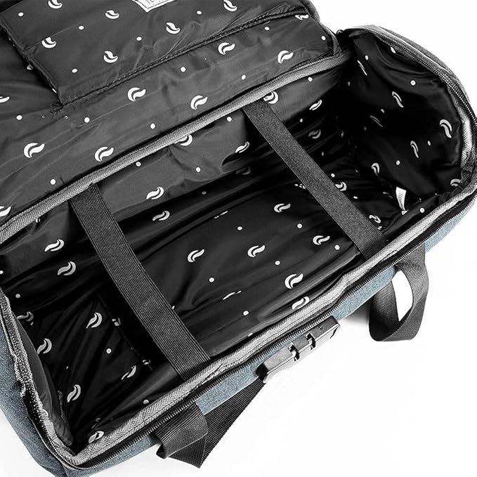 Skunk Duffle bag Medium 16"- Smell Proof - With combo lock - PATENT PENDING (Blue Navy, 16"x7.5")