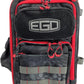 EGO Kryptek Tactical Tackle Box Backpack, Durable Fishing Tool Bag, 1000D Nylon Fabric with PVC Back, Water-Resistant, Multiple Storage Pockets, Laser-Cut Molle Loops, Includes 4 Tackle Trays