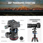 NEEWER 66"/168cm Carbon Fiber Tripod for Camera with 360° Panorama Ball Head, 1/4" Arca QR Plate, Portable Bag, Compact Travel Tripod Monopod for DSLR Video Camcorder, Max Load 26.5lb/12kg, N55C