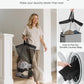 SOLEDI Slim Laundry Hamper with Lid, Narrow Laundry Basket with Removable Bags, Dirty Clothes Hamper with handle, Small Hamper perfect for Laundry room, Bathroom, Bedroom, Small spaces. 70L Grey