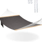 Lazy Daze Hammocks 11 FT Double Outside Hammock Quick Dry Olefin Fabric Hammock with Spreader Bar & Side Pocket for Outdoor Poolside Backyard 450 lbs Capacity, Black