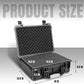 16x 12.8x 6.8 Inch Hard Case, Portable Weather Waterproof Protective Camera Case with Customizable Foam, Fit Use of Drones, Camera, Equipments, Black