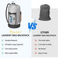 BALEINE 150L Laundry Bag Backpack, 900D Oxford Fabric Large Travel Laundry Bags with Shoulder Straps and 2 Mesh Pockets for College Dorm, Apartment, Laundromat (Grey, 150L)