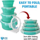 Collapsible Bowls for Camping, Set of 4 Silicone Food Storage Containers with Lids, Rv storage and organization, Rv Kitchen Accessories, BPA Free, Microwavable, Freezer, Dishwasher Safe