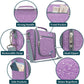 PAVILIA Extra Large Toiletry Bag Travel Bag for Women Men, Hanging Cosmetic Organizer, Water Resistant Makeup Bag for Accessories Toiletries, Travel Essentials Kit (Purple)