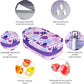 Serfeymi Weekly Travel Pill Organizer 2 Times A Day AM PM Upgraded Rainbow Pill Box 7 Day with Portable Zipper PU Leather Pill Case, Medicine Organizer for Pills, Vitamins, Fish Oils - Purple 02