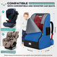 RAINSMORE Padded Car Seat Travel Bag for Airplane Heavy Duty Car Seat Backpack for Air Travel Baby Carseat Cover Bags for Airport Large Car Seats Carrier Fits Car Seats & Booster Seats,Blue