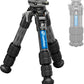 Carbon Fiber Mini Tabletop Tripod with Leveling Base for Camera, 360° Rotating Portable Tripod with 3/8" Screw for DSLR/Phone Holder/Projector, A Bubble Level, Folded Length 8.54", Max Load 11LB