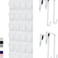 GORILLA GRIP Over the Door Shoe Organizer, 24 Large Breathable Mesh Pockets, Space Saving Hanging Storage Holder, Closet Rack Hanger Holds Up to 40 lbs, Hangs on Closets for Shoes, Accessories, White