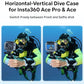 Underwater Dive Case for Insta360 Ace Pro/Ace, 60M/196FT Waterproof Case, Protective Diving Water Housing Cover Shell for Insta360 Ace Pro Action Camera, for Insta360 Ace Pro Accessories
