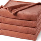 PHF Ultra Soft Fleece Blanket Twin Size, No Shed No Pilling Luxury Plush Cozy 300GSM Lightweight Blanket for Bed, Couch, Chair, Sofa Suitable for All Season, 66" x 90", Brick Red