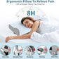 Cervical Neck Pillow for Pain Relief, Contour Memory Foam Pillows for Sleeping, Odorless Ergonomic Pillow Adjustable Orthopedic Cooling Pillow Bed Pillow Neck Support for Side Back Stomach Sleepers