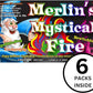 Merlin's Mystical Fire Color Changing Packets- Pack of 6, 0.882 oz Each- Long Lasting Enchanted Multi-Color Magical Flames- Flame Color Changer for Fire Pits & Outdoor Fireplaces- Campfire Accessories