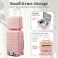 4 Piece Expandable Hardshell Pink Luggage Sets with Spinner Wheels, Lightweight Travel Suitcase Set with TSA Locks, 20 inch Carry On for Women (Pink, 4 Piece Set)