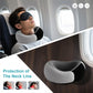 RURING Travel Pillows for Airplanes, 2025 New Travel Neck Pillow Travel Pillow, Neck Pillow Airplane Memory Foam 360 Degree Support Stowable Pillows for Airplanes Offices and Cars (Dark Gray)