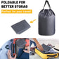 MCleanPin 140L Washable Laundry Bags with Handles,Dirty Clothes Storage for College Dorm or Travel, Laundry Liner Fit Most Laundry Hamper or Basket,2 Pack (Elegant Grey)