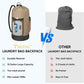 BALEINE 150L Laundry Bag Backpack, 900D Oxford Fabric Large Travel Laundry Bags with Shoulder Straps and 2 Mesh Pockets for College Dorm, Apartment, Laundromat (Khaki, 150L)