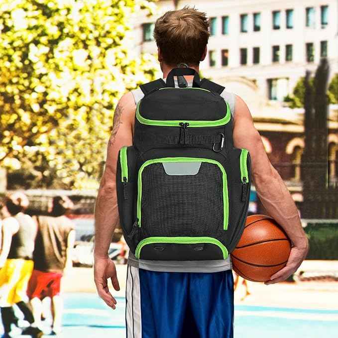LARIPOP Basketball Backpack Bag with Ball Compartment Ventilated Shoe Compartment for Men Youth Soccer Volleyball Training