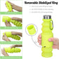 Nefeeko Collapsible Water Bottle, Reuseable BPA Free Silicone Foldable Water Bottles for Travel Gym Camping Hiking, Portable Leak Proof Sports Water Bottle with Carabiner