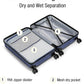 KYME Carry On Luggage 22x14x9 Airline Approved with Cup Holder Hardside Carry On Suitcase with Spinner Wheels TSA Lock Hardshell 22 inch Travel Rolling Luggage for Women Men Navy