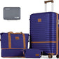 Joyway 28 Inch Luggage with Spinner Wheels, Lightweight Hard Shell Large suitcase, 3 Piece Luggage Sets with TSA Lock, Navy