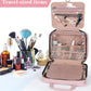 Toiletry Bag for Women, Travel Toiletry Bag with Hanging Hook Makeup Organizer, Waterproof Large Capacity Travel Bag for Accessories, Shampoo, Full Sized Container, Toiletries,Pink