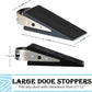 Shackcom Rubber Door Stopper Wedge, 1 Pack Black Heavy Duty Door Stop Suitable for All Floor Types, with Stainless Steel Hangers for Easy Storage, Prevents Unwanted Slams and Bumps