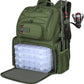 HAMBOLY Fishing Backpack with Tackle Boxes, 50L Fishing Tackle Bag with Cooler & Rod Holders, Waterproof Tackle Bag for Men