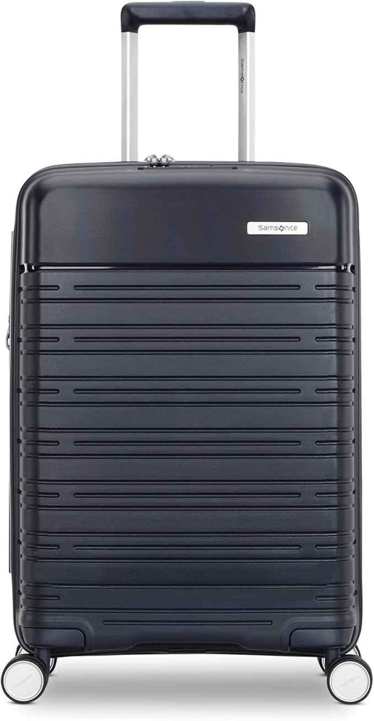 Samsonite Elevation Plus - Carry-On Hardside Luggage - Scratch Resistant Polypropylene Shell, RightHeight™ Adjustable Handle, Integrated AirTag Holder, TSA Lock, WetPak™ Compartment - Midnight Blue