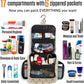 VENTURE 4TH Hanging Travel Toiletry Bag for Women & Men - Travel Organizer with Expandable Compartments & Removable Clear Pouch for Toiletries (Beige Diamonds)