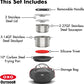 OXO Outdoor 8 Piece Camping Cookware Set, 10" Pre-Seasoned Carbon Steel Frying Pan Skillet, 2.25QT and 5QT Stainless Steel Saucepans with Lids, Removeable Handle, Trivet, Travel Bag, Space-Saving