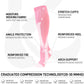 Kickticks 4 Pairs Compression Socks for Woman & Man Unisex 20-30mmHg Knee high Plus Size Wide Calves for Flying Running…