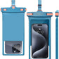 wellhouse Waterproof Phone Pouch, Waterproof Phone Case for iPhone 16 15 14 13 12 Pro Max XS Samsung, IPX8 3D Cellphone Dry Bag Beach Essentials (1 Pack - Blue8.0, 8 inch)